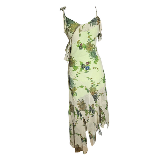 Floral pattern voile dress