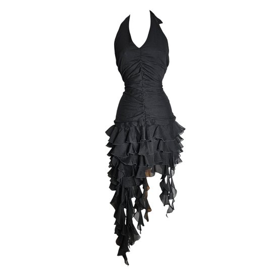 Asymmetrical backless dress