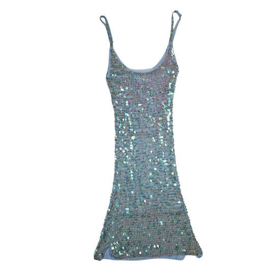 Crochet and sequin dress