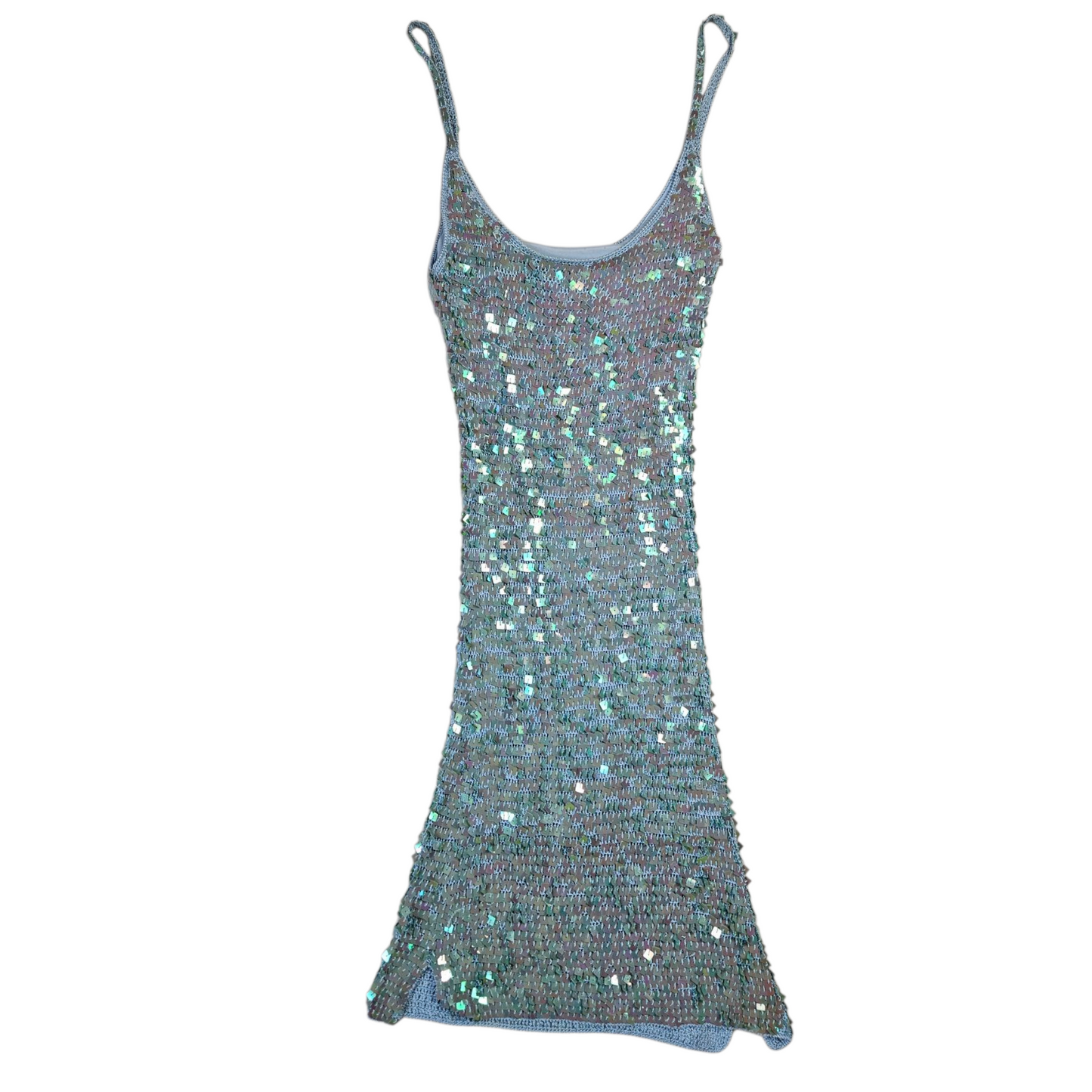 Crochet and sequin dress