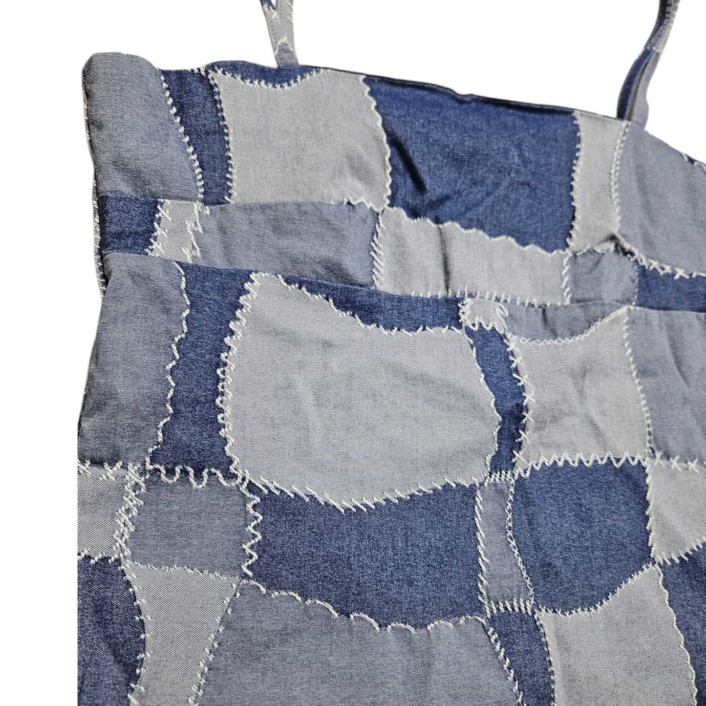 Denim effect patchwork set
