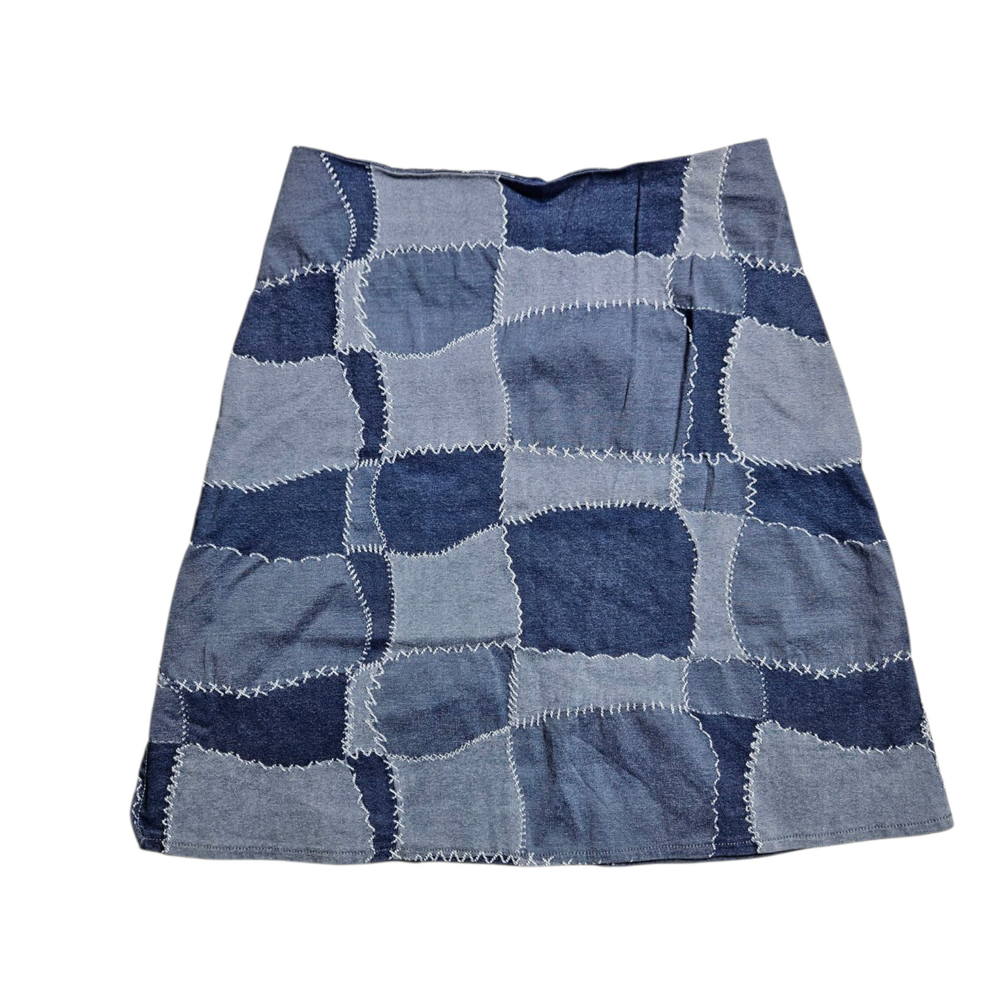 Denim effect patchwork set