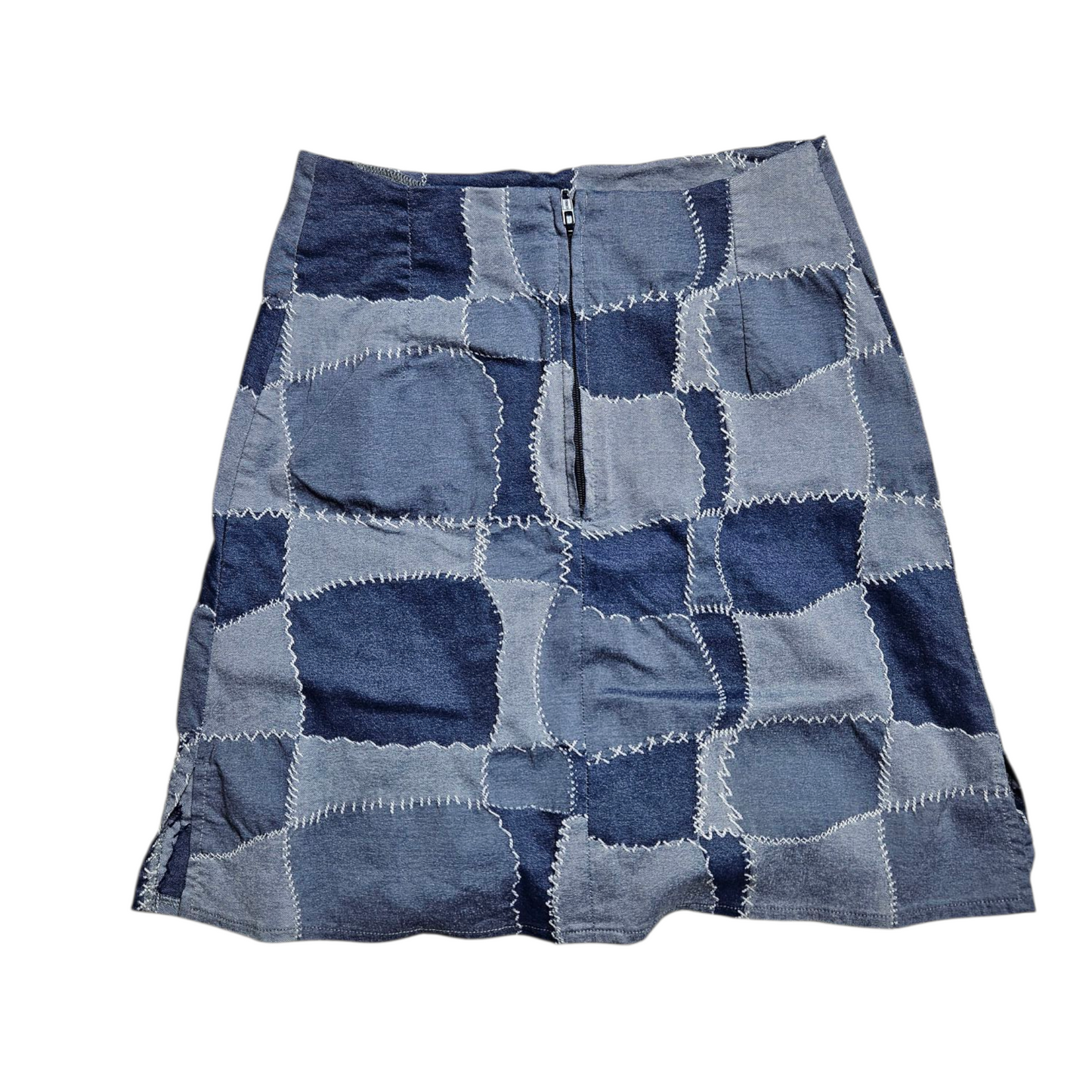 Denim effect patchwork set