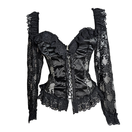 Lace and lacing top