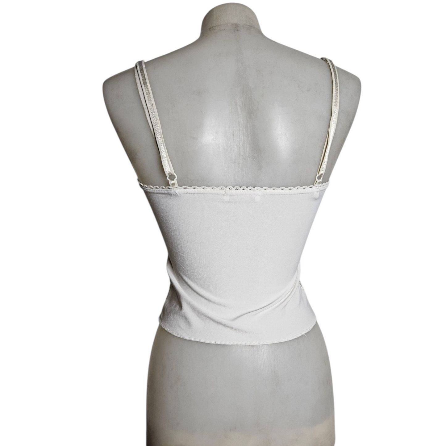 Haut esprit corset blanc dentelle