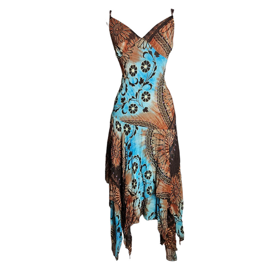 Asymmetrical veil dress