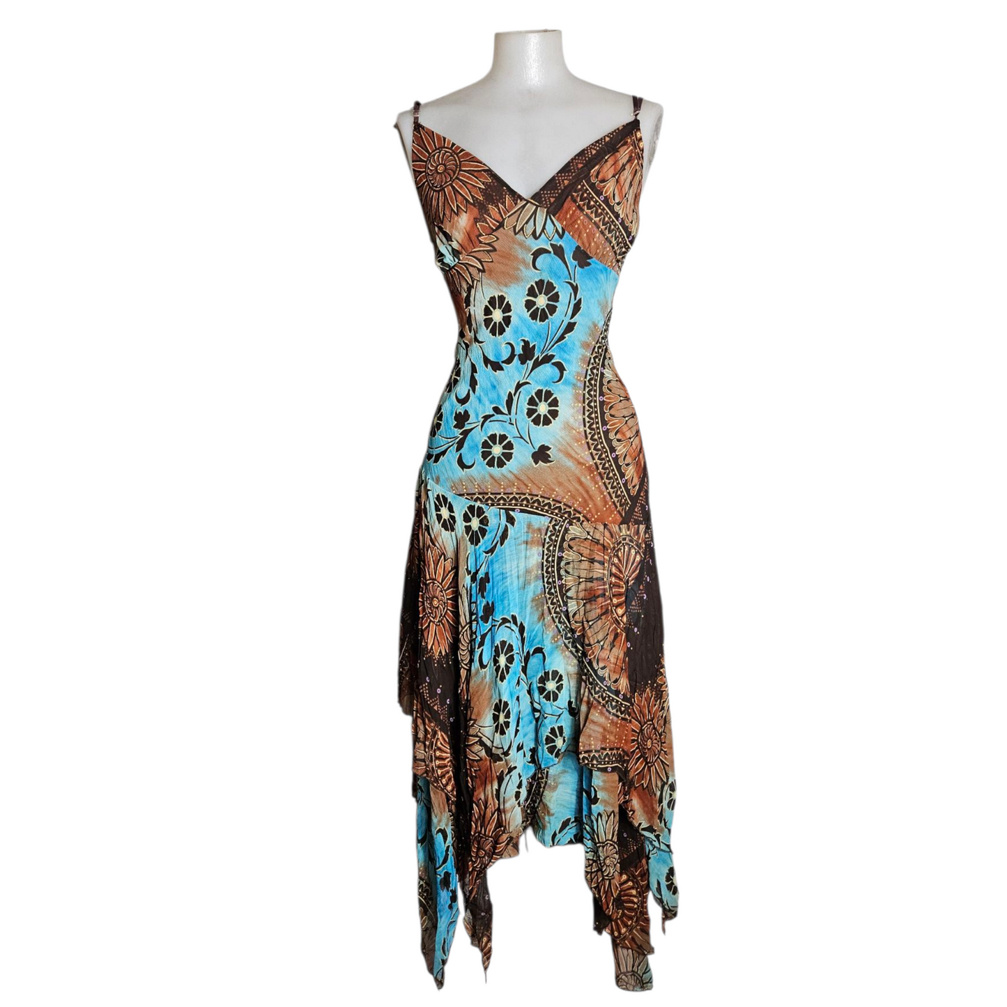 Asymmetrical veil dress