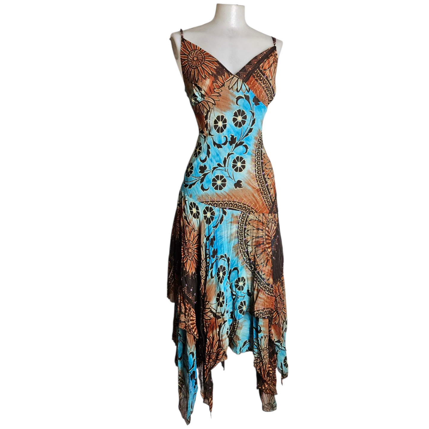 Asymmetrical veil dress