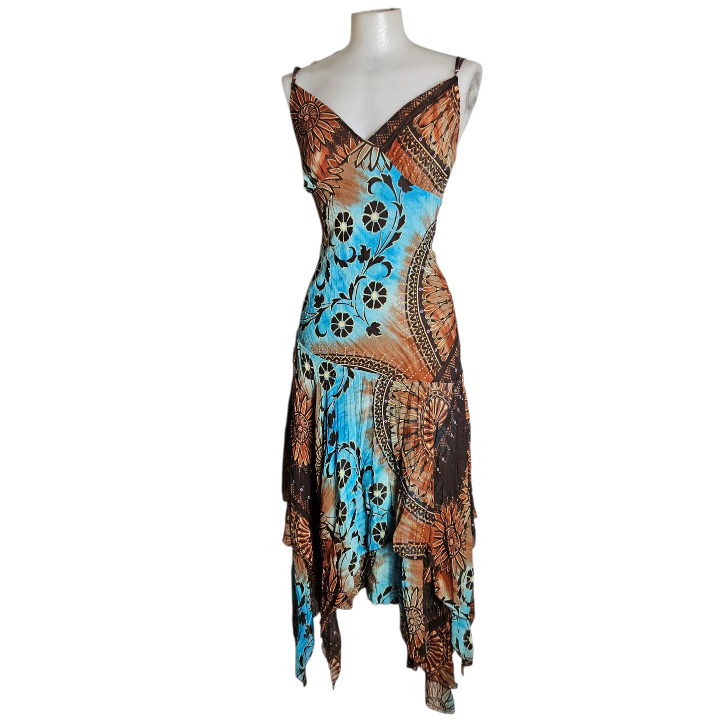 Asymmetrical veil dress