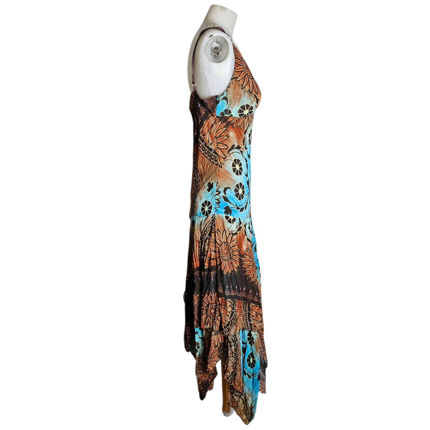 Asymmetrical veil dress