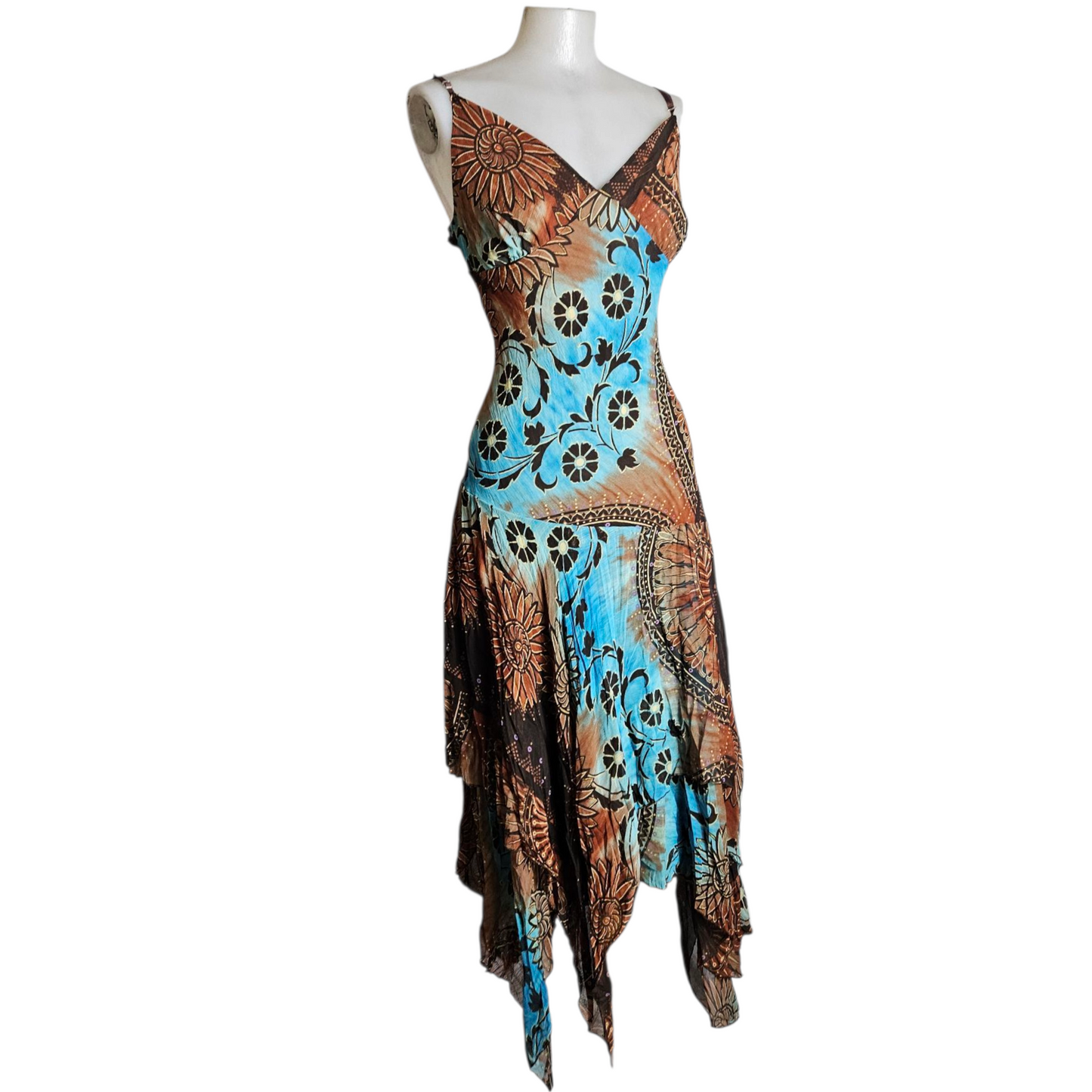 Asymmetrical veil dress