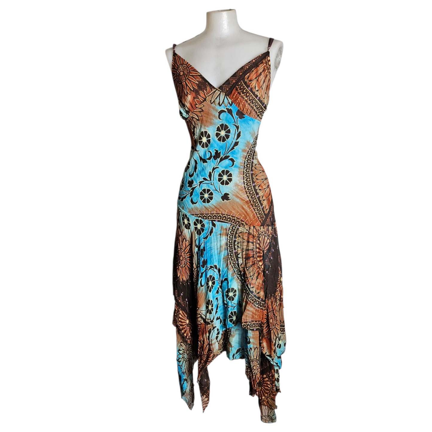 Asymmetrical veil dress