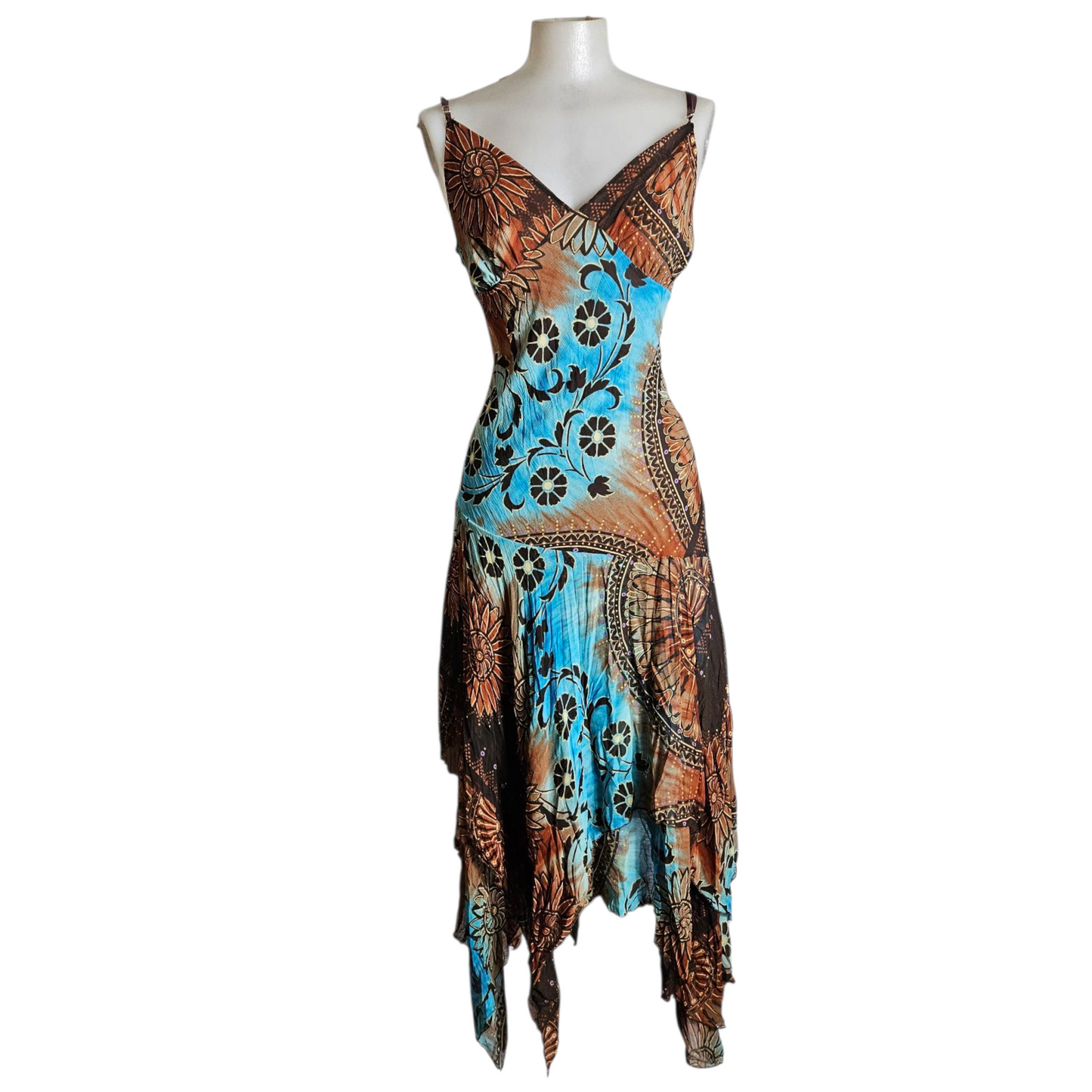 Asymmetrical veil dress