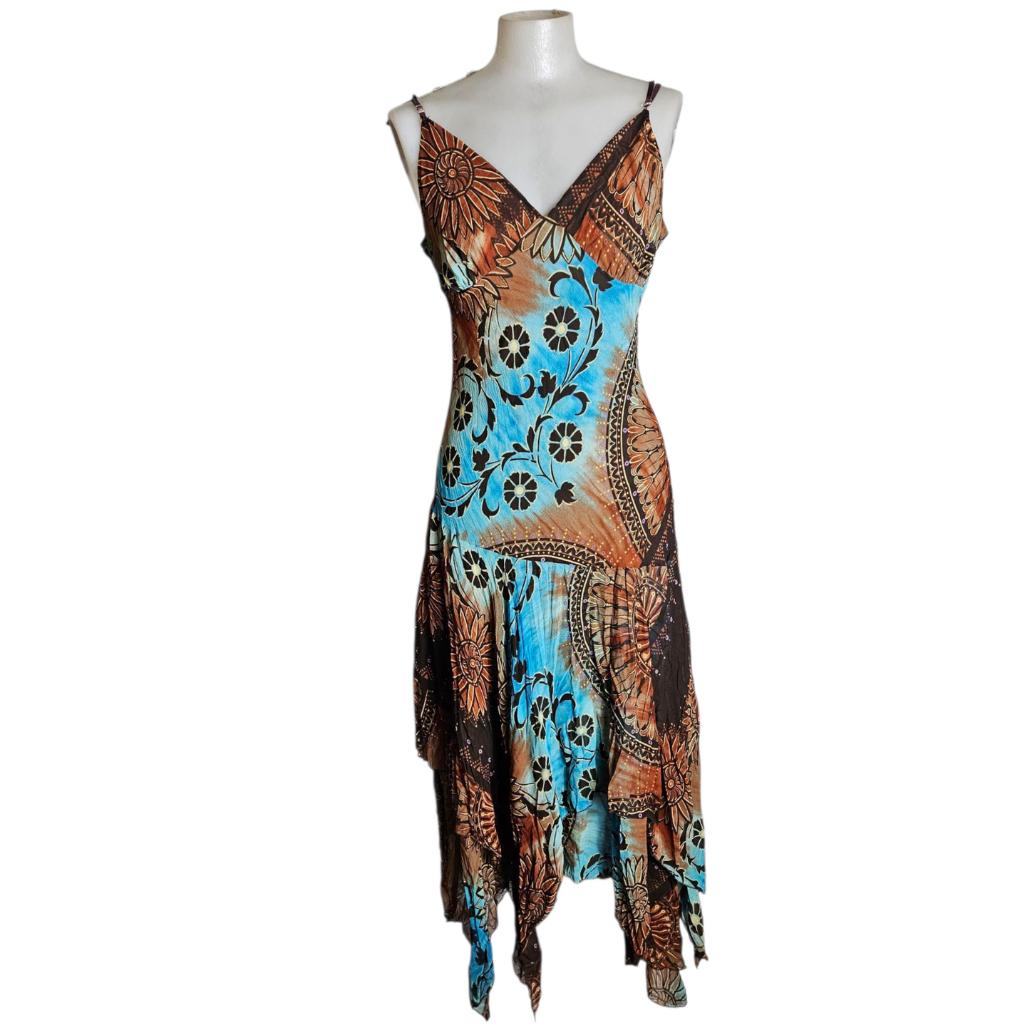 Asymmetrical veil dress