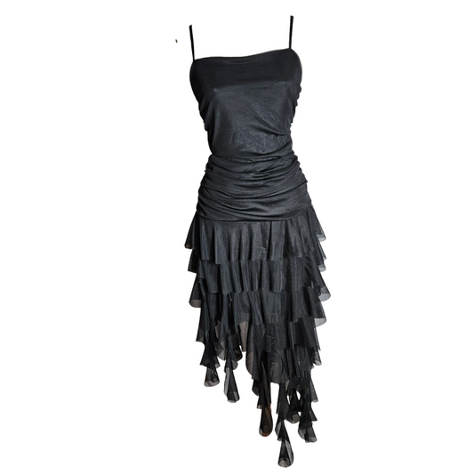 Asymmetrical ruffled dress