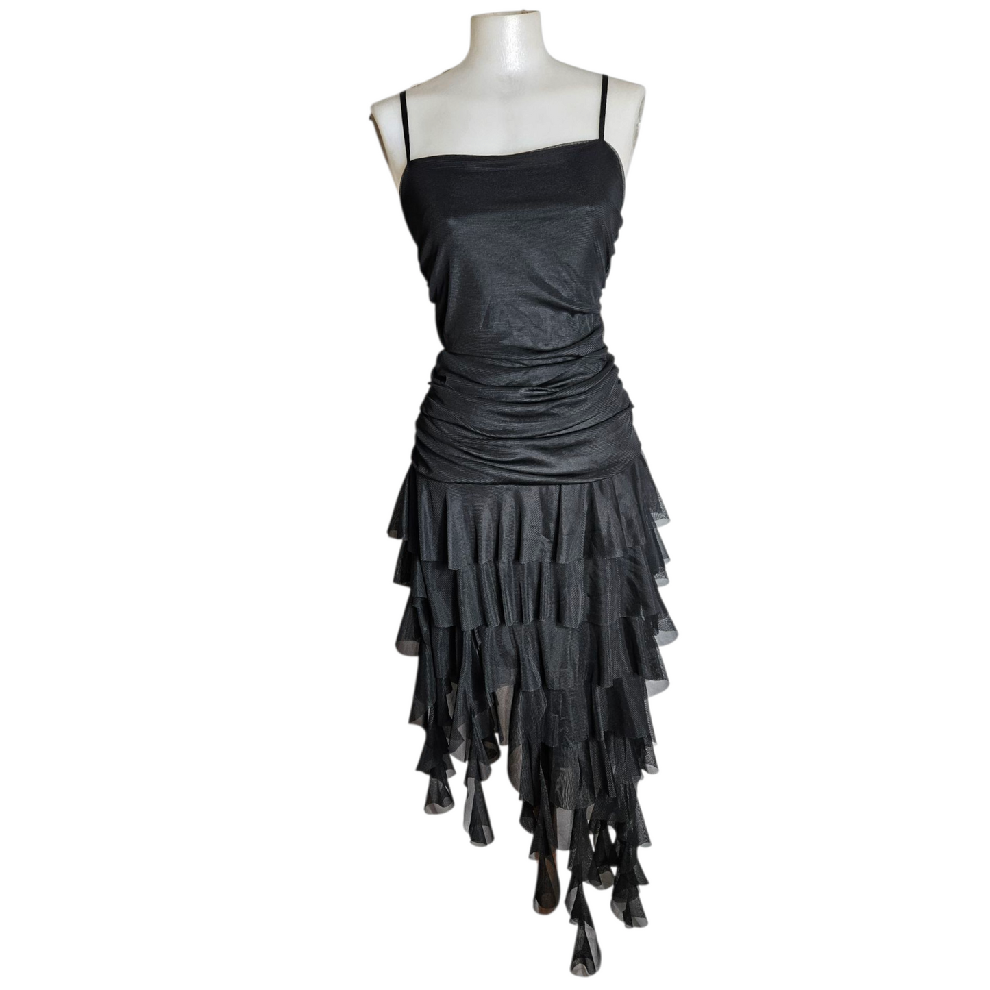 Asymmetrical ruffled dress