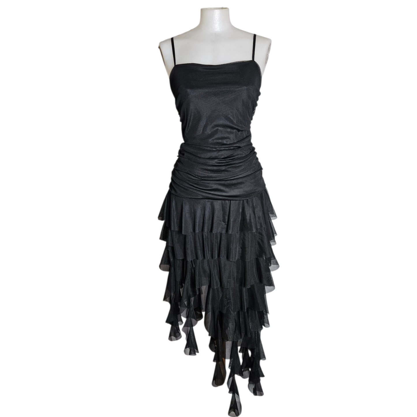 Asymmetrical ruffled dress