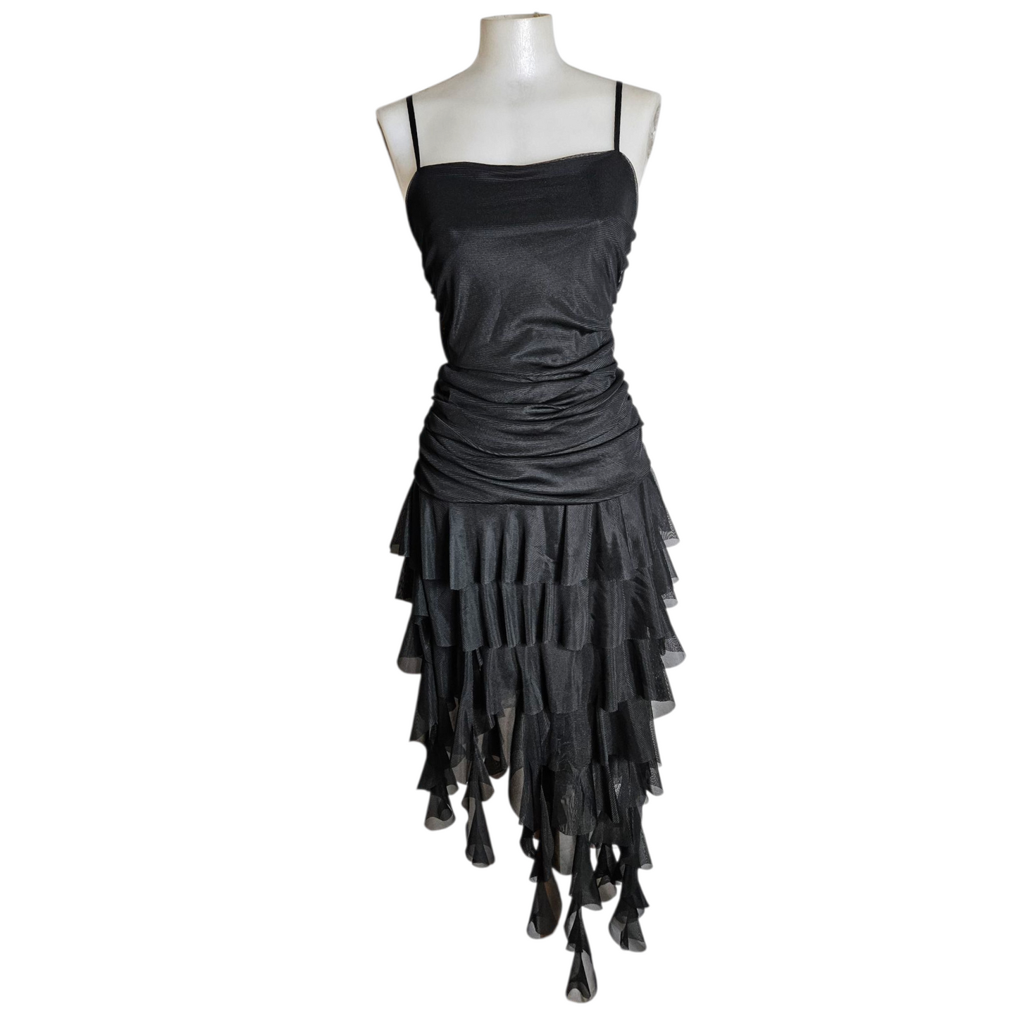 Asymmetrical ruffled dress