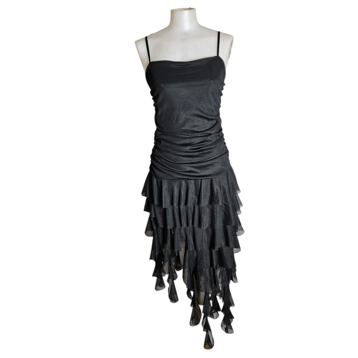 Asymmetrical ruffled dress