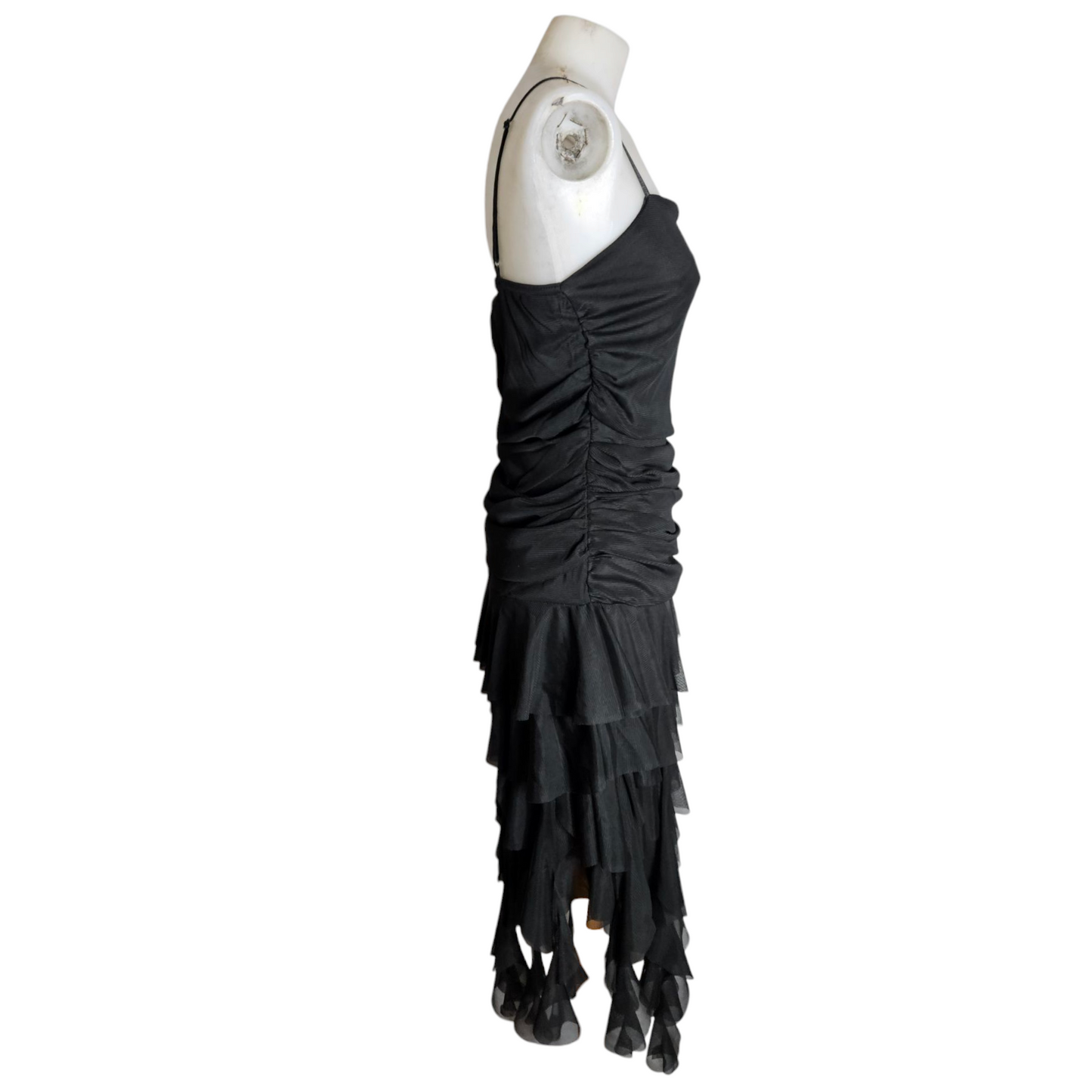 Asymmetrical ruffled dress