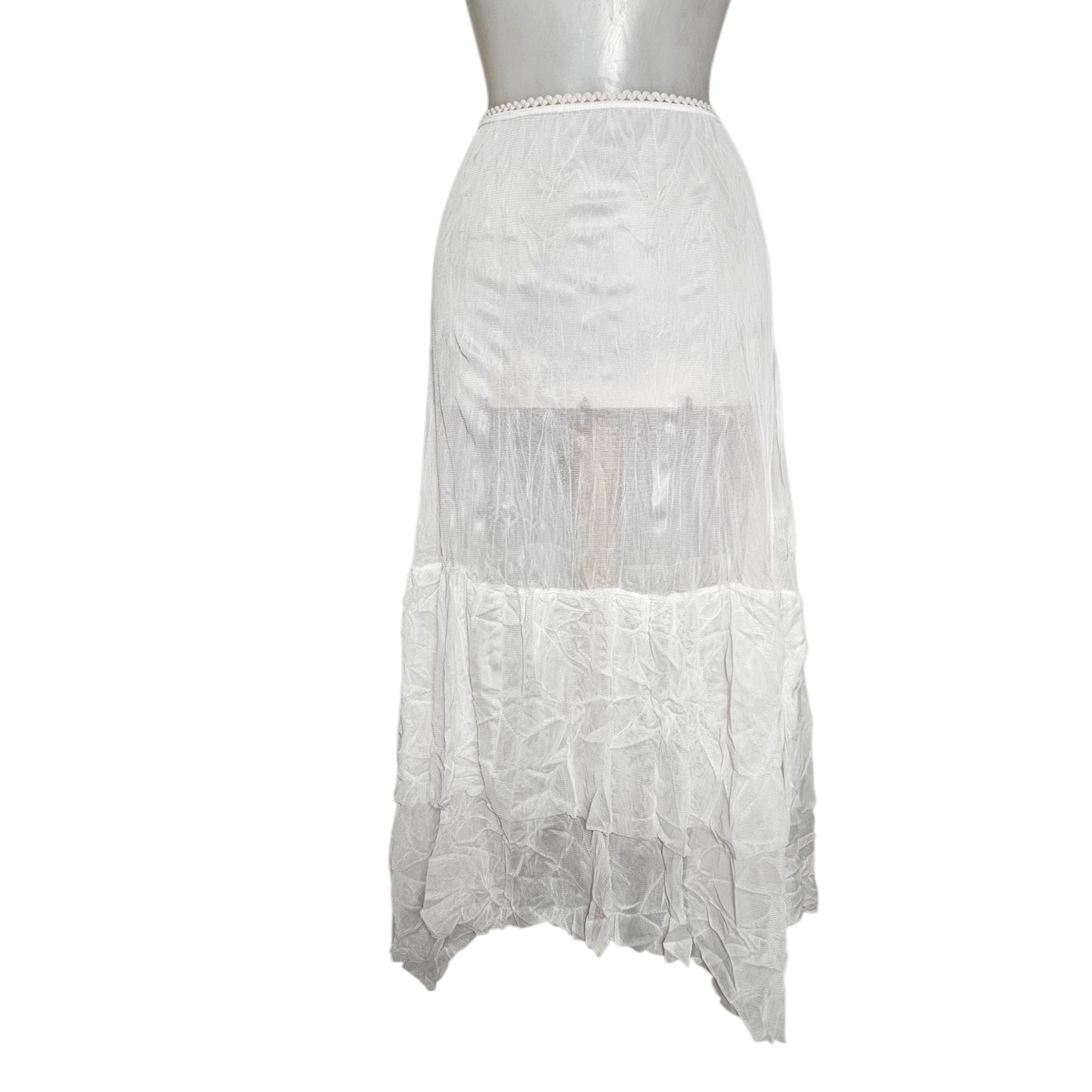 White skirt all in veil