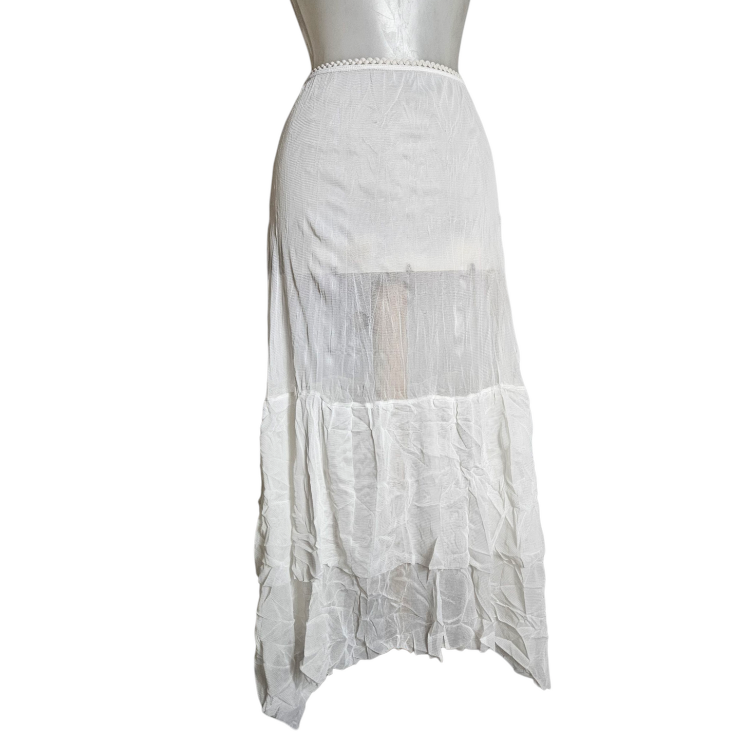 White skirt all in veil