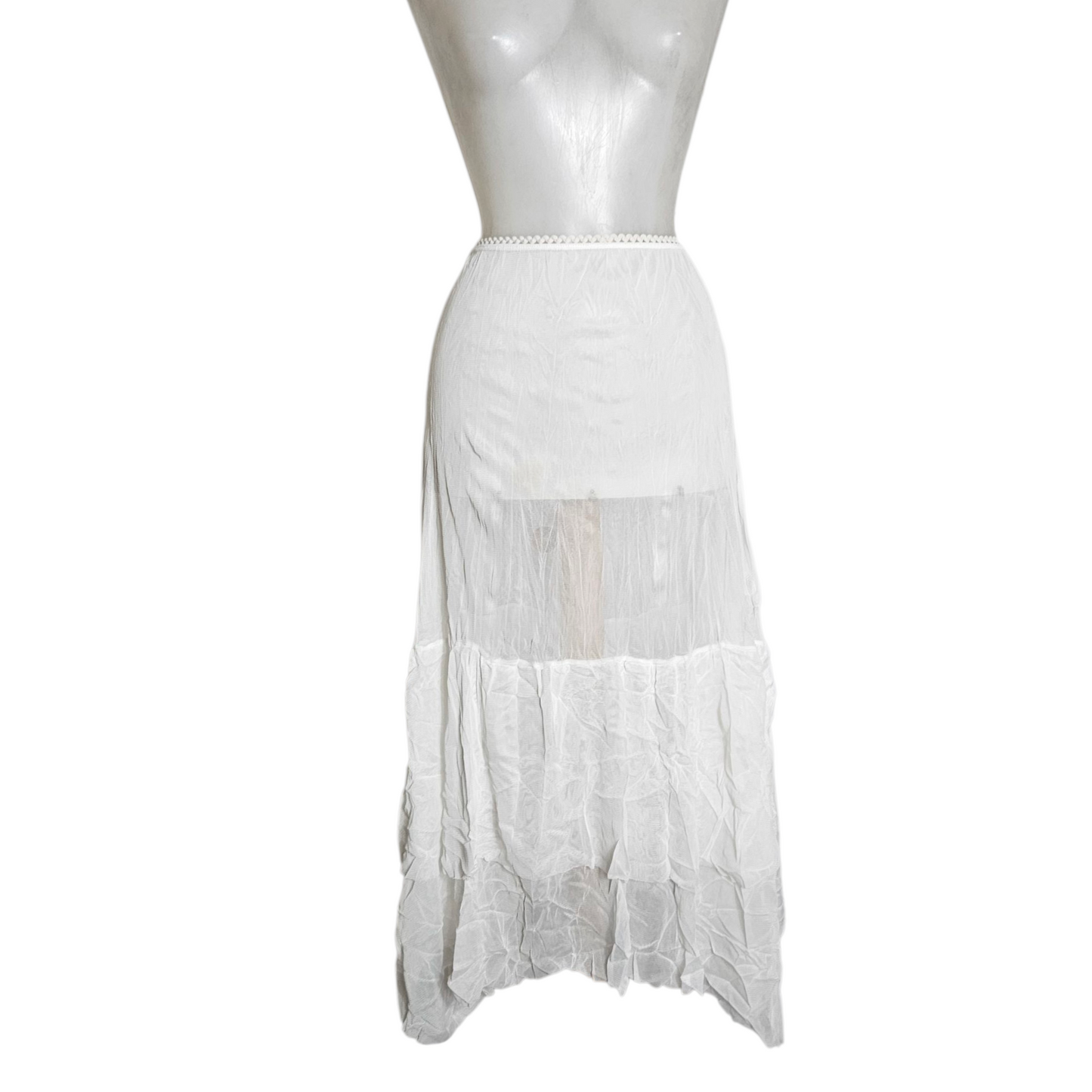 White skirt all in veil