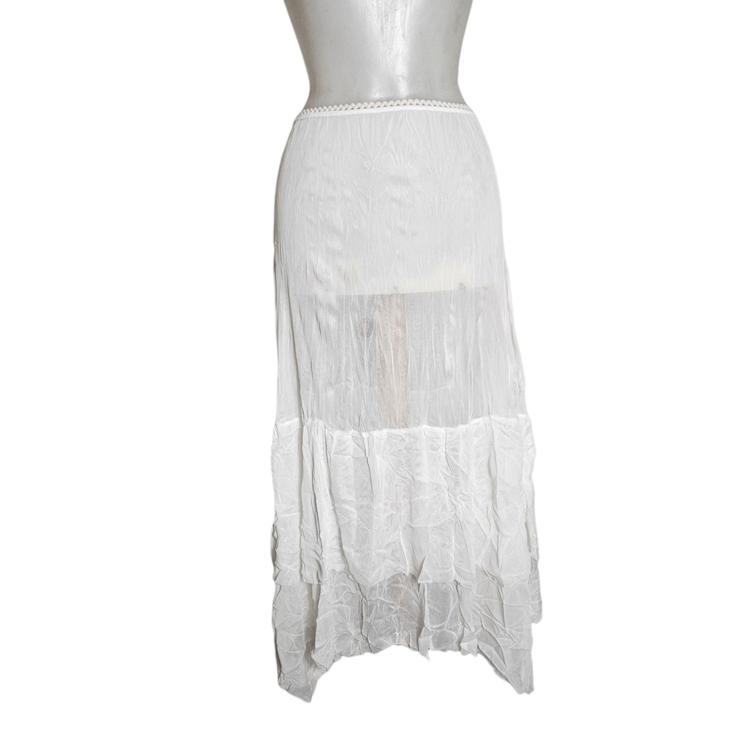 White skirt all in veil