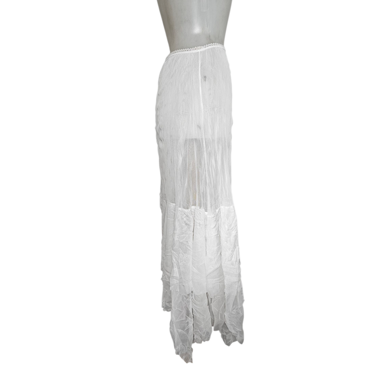 White skirt all in veil