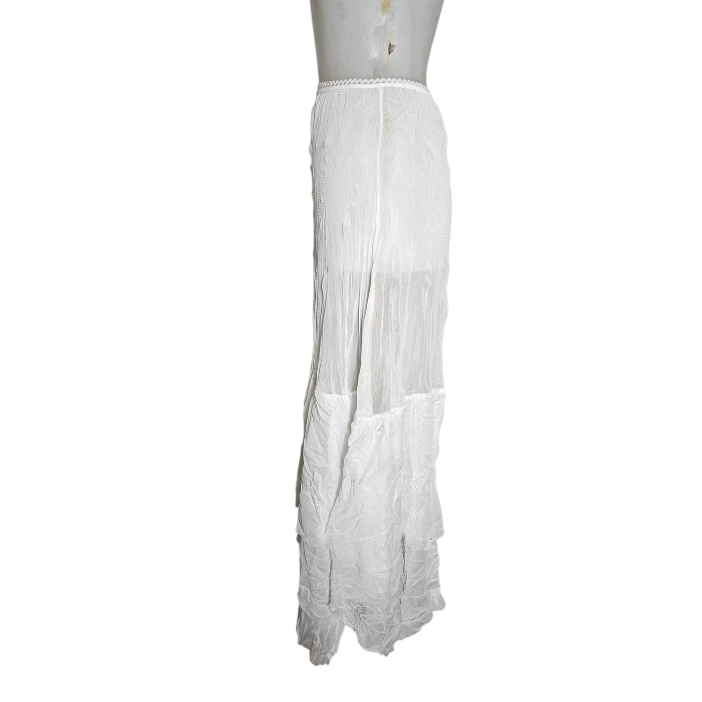 White skirt all in veil