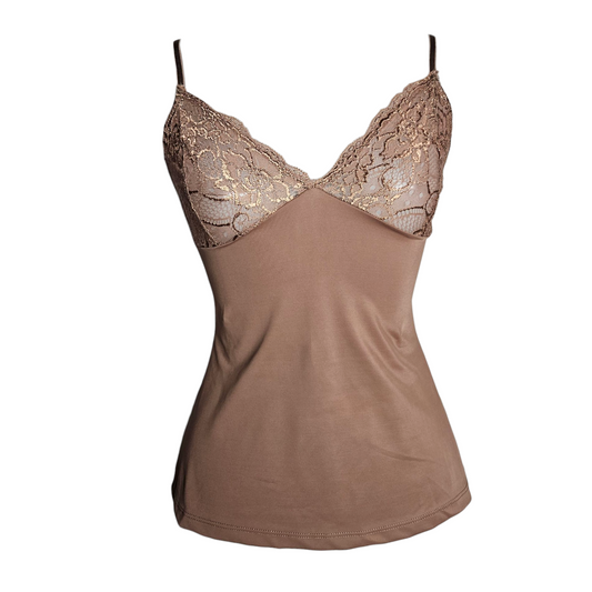 Haut esprit lingerie marron
