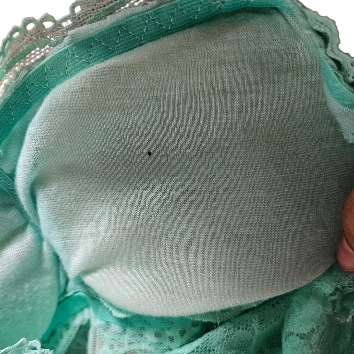 Haut strapless bleu en dentelle