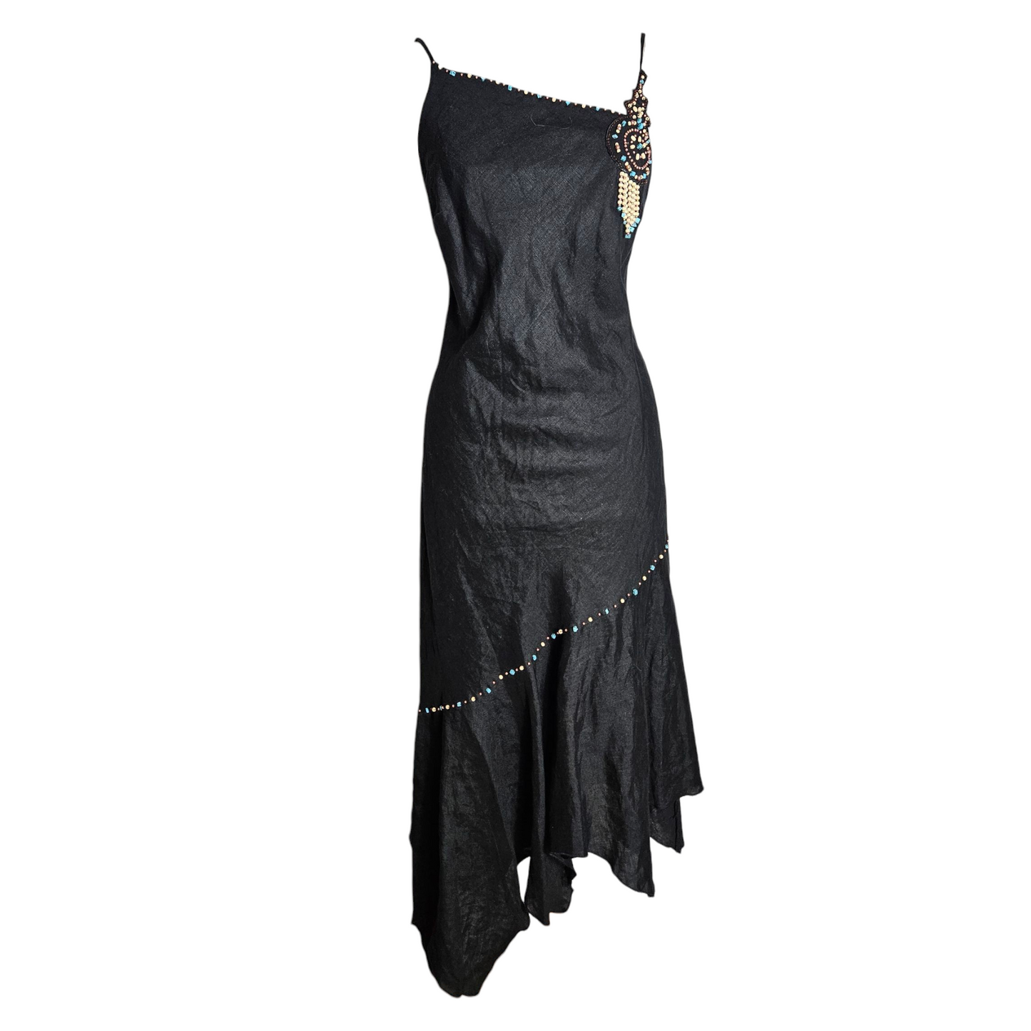 Maxi robe asymétrique René Derhy en Lin