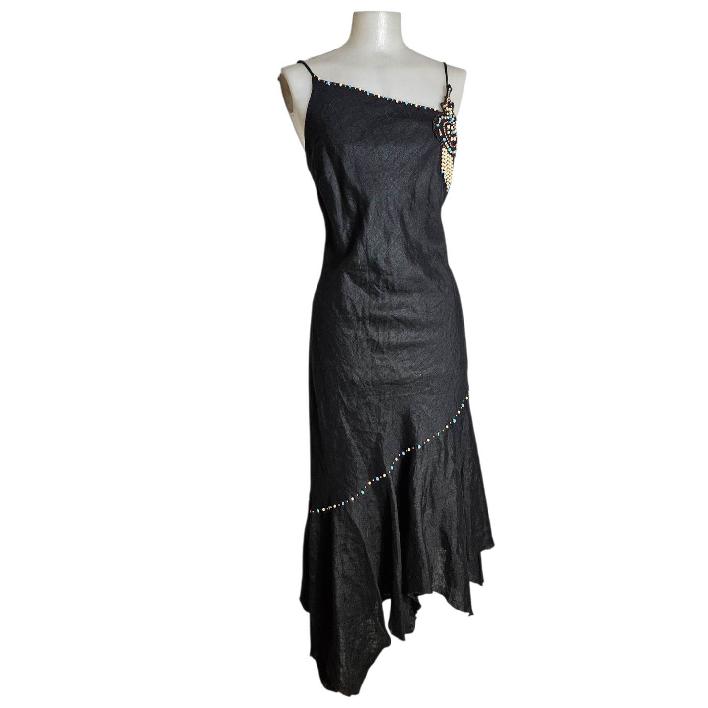 Maxi robe asymétrique René Derhy en Lin