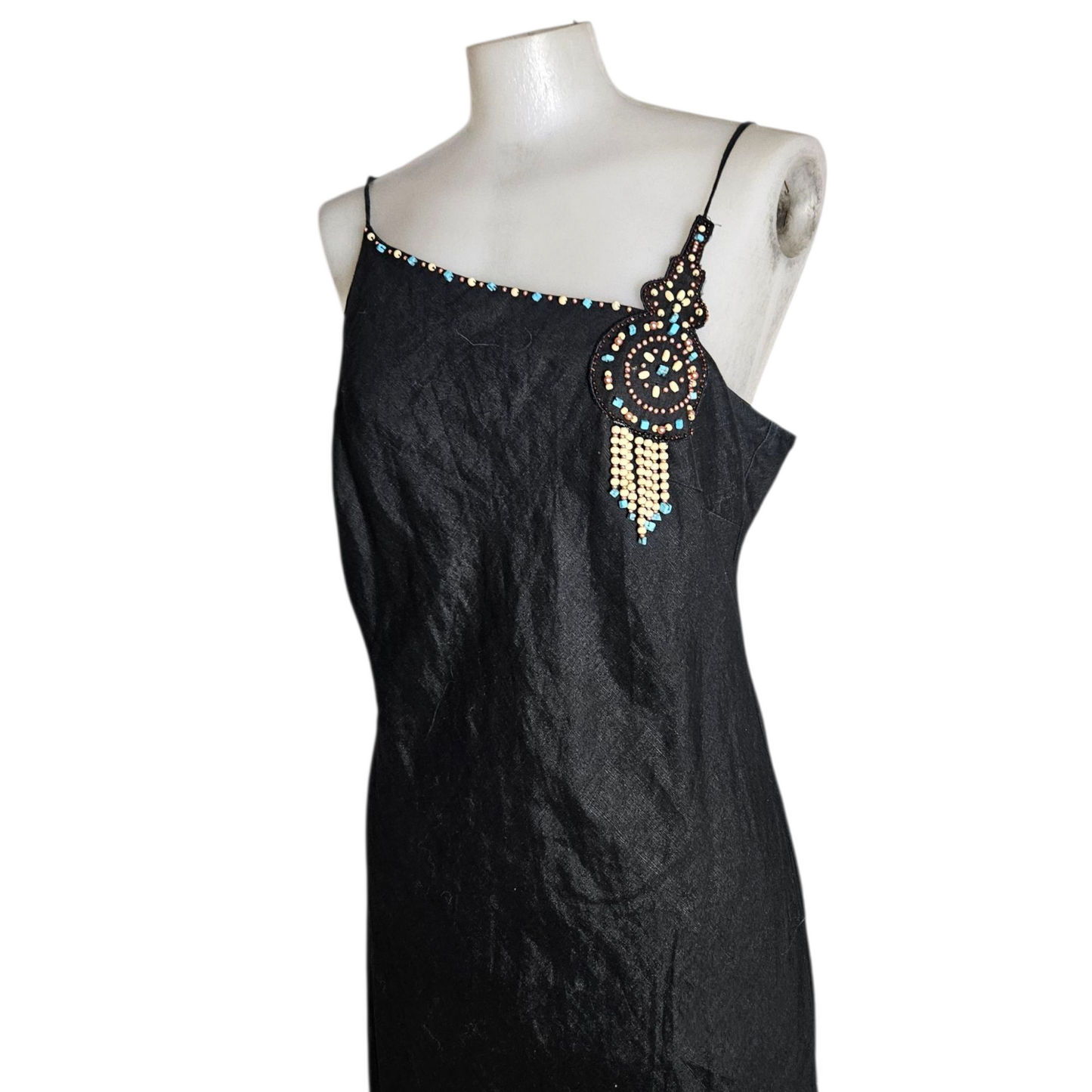 Maxi robe asymétrique René Derhy en Lin