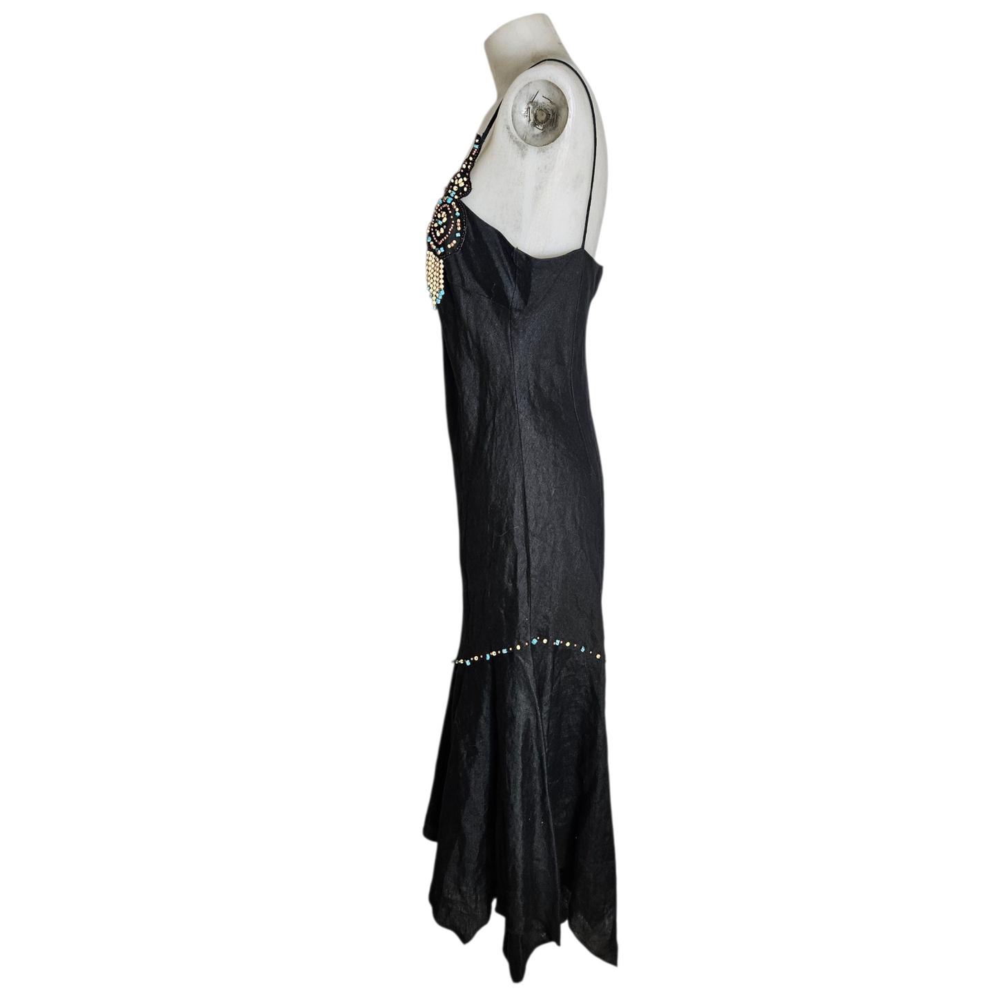 Maxi robe asymétrique René Derhy en Lin