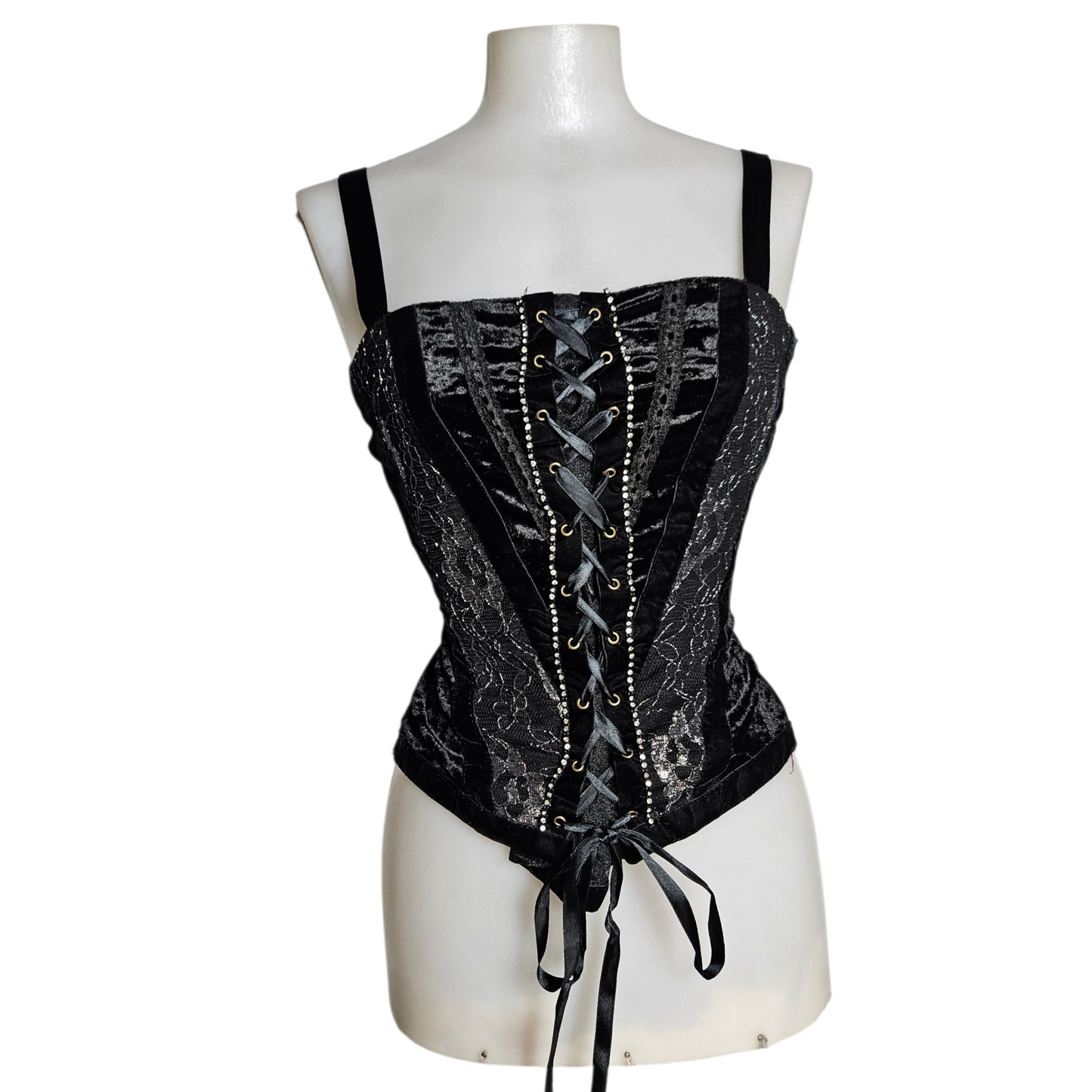 Haut esprit corset velours ras