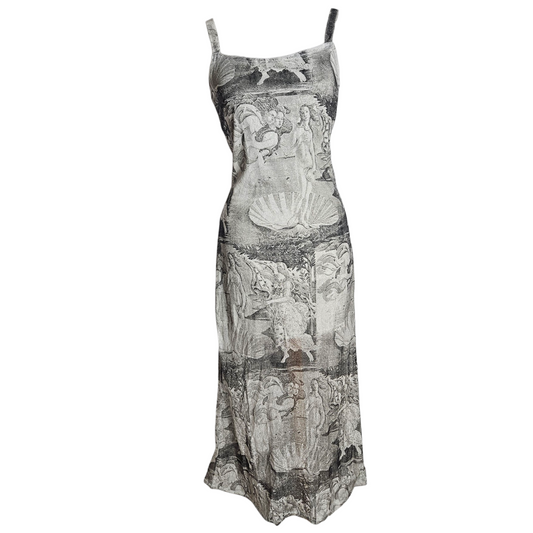 Renaissance pattern voile dress