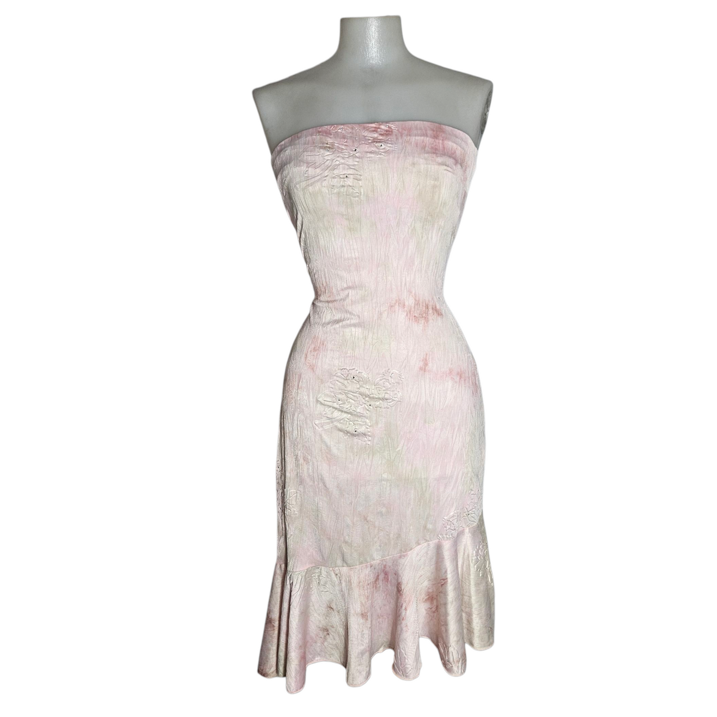 Strapless floral dress
