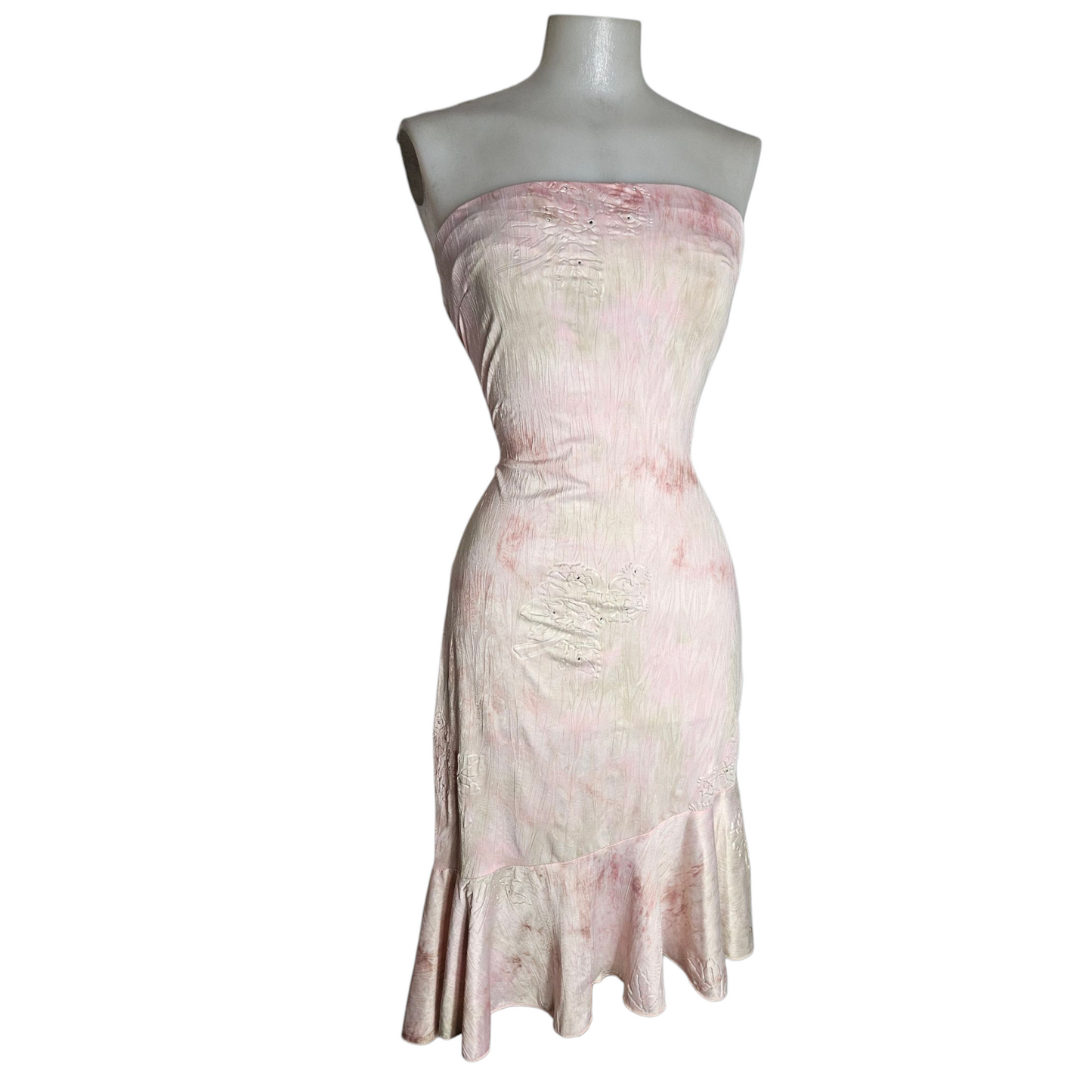 Strapless floral dress