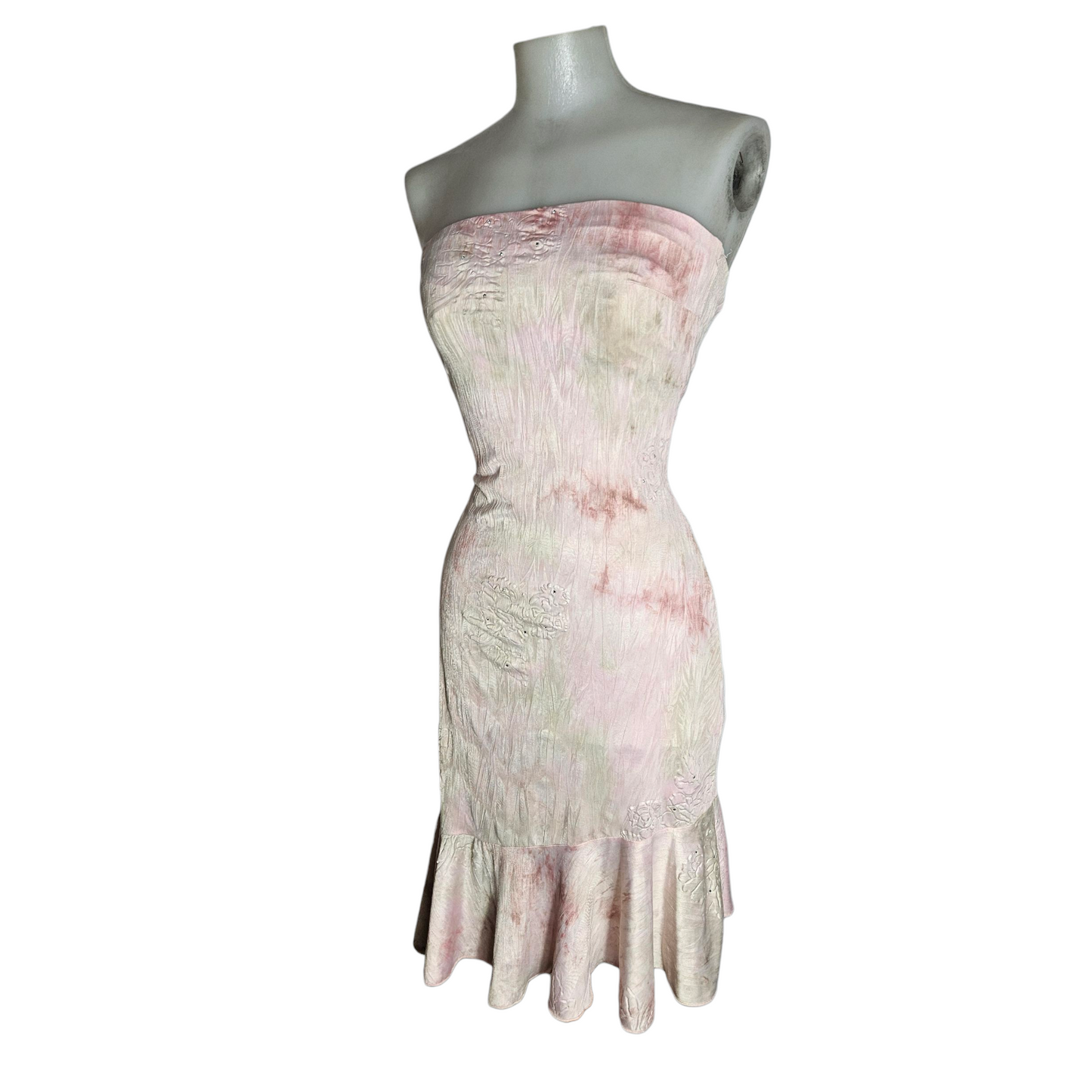 Strapless floral dress