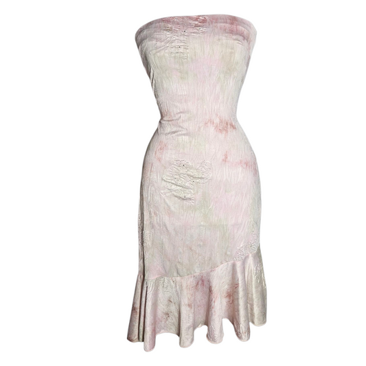 Strapless floral dress