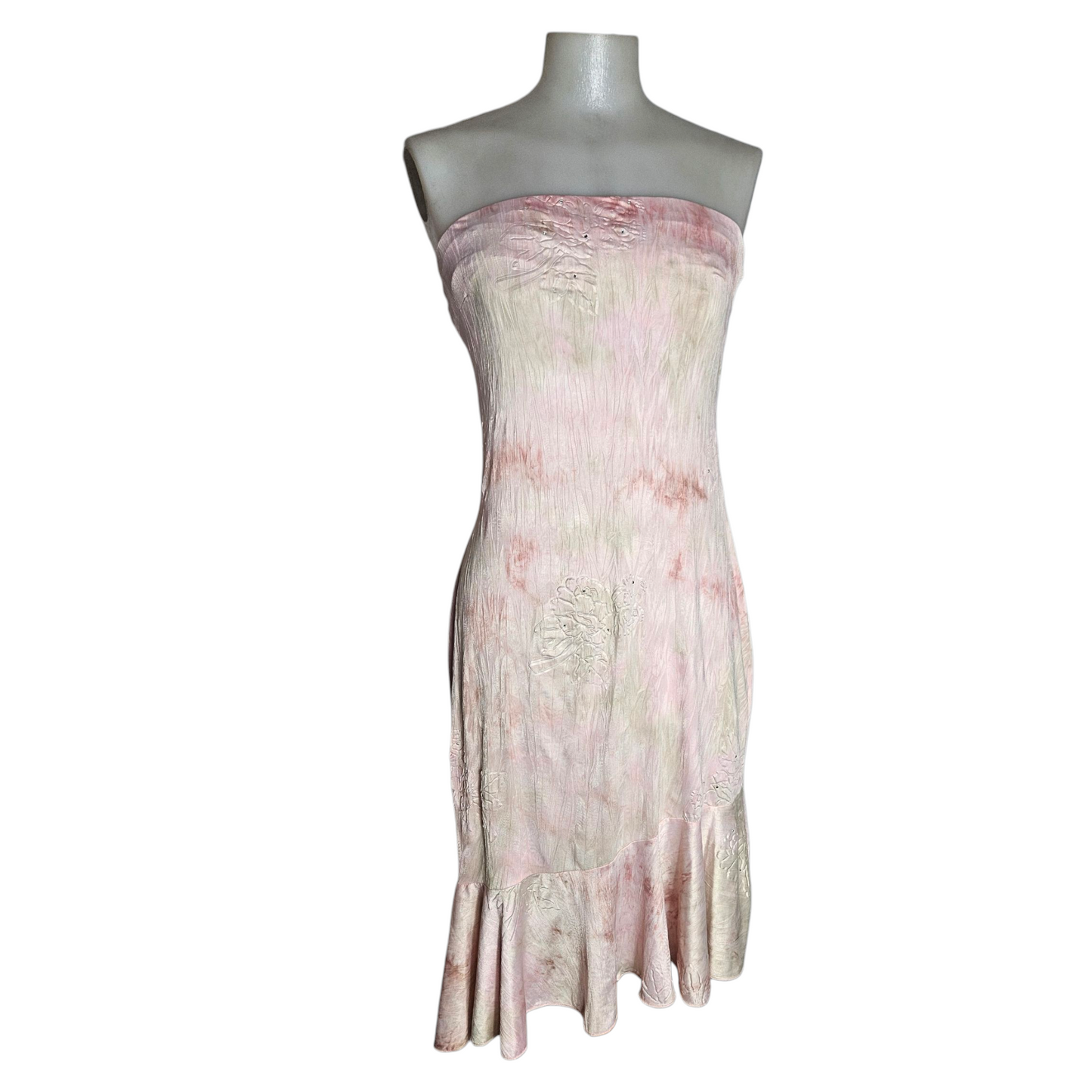 Strapless floral dress