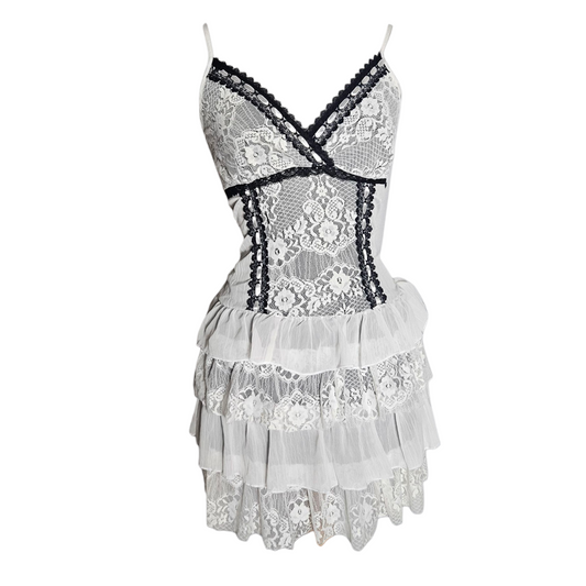 Ruffled lace dress