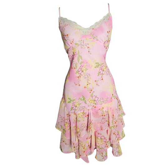 Floral pattern voile dress