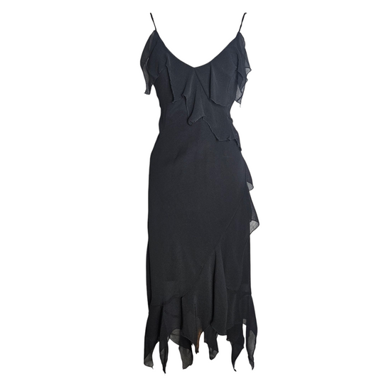 Asymmetrical ruffled dress