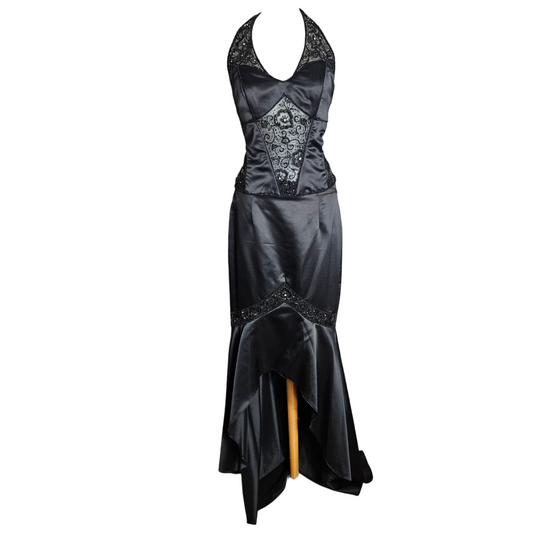 Ensemble satiné brodé de perles