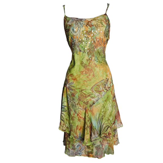 Silk floral summer dress