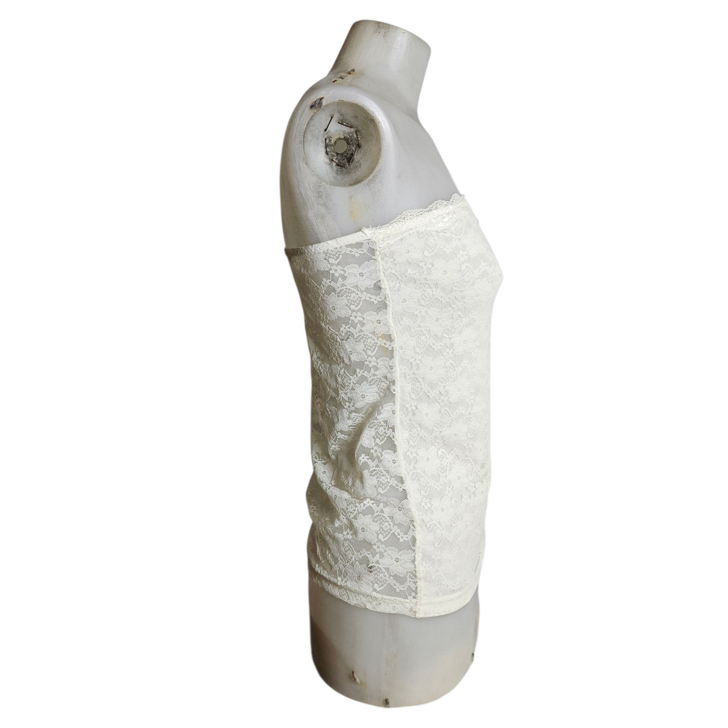 Haut strapless blanc en dentelle