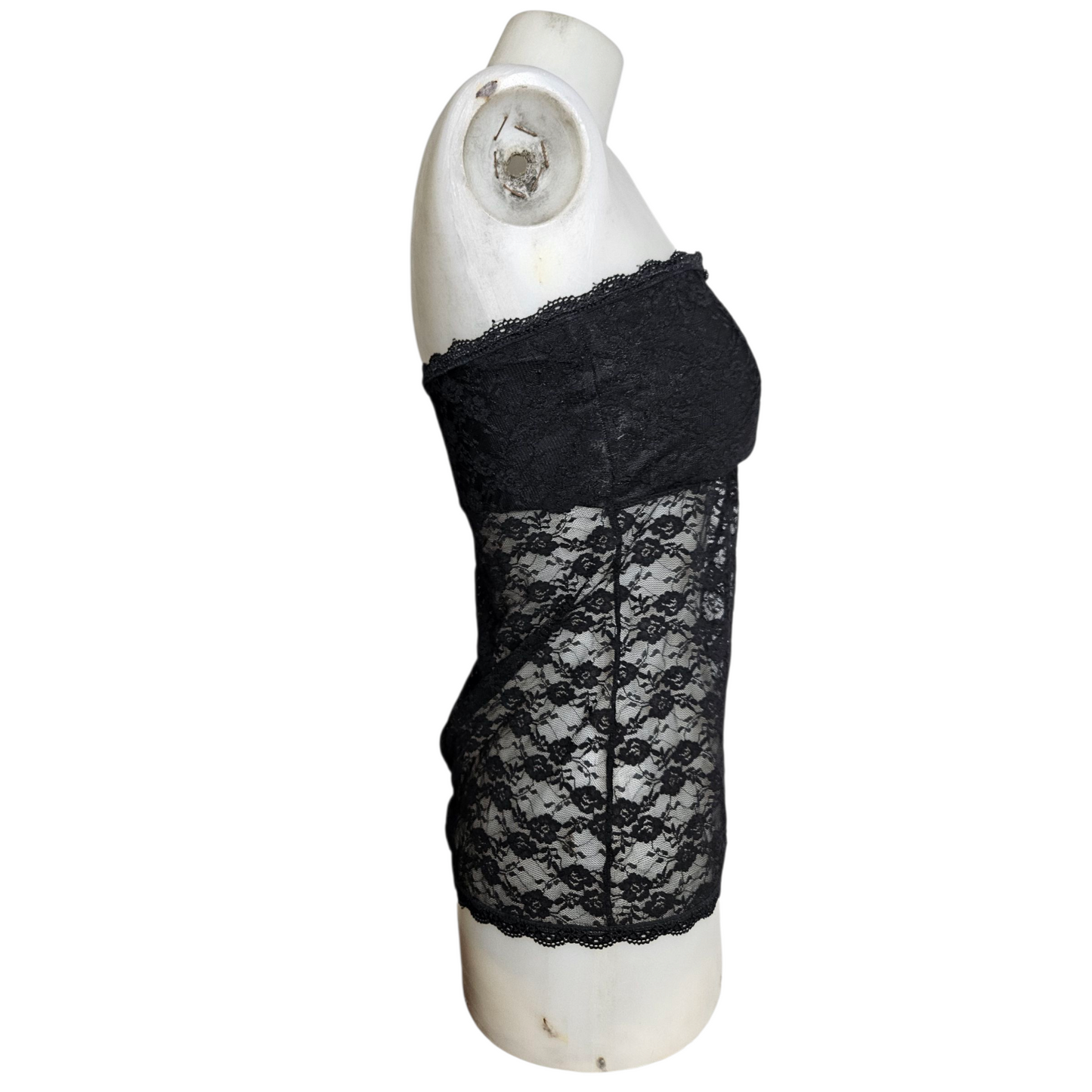 Haut strapless en dentelle noir